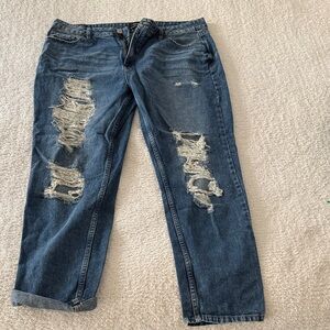 Refuge Blue Distressed Boyfriend Jeans